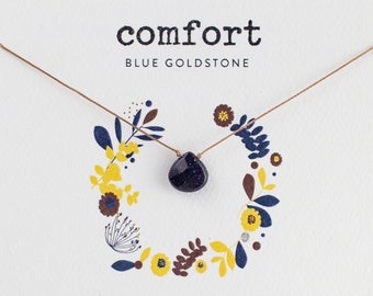 Blue Goldstone Soul-Full of Light Necklace for Comfort