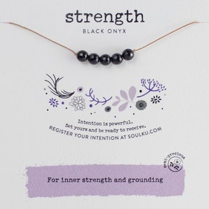 Black Onyx Intention Necklace for Strength