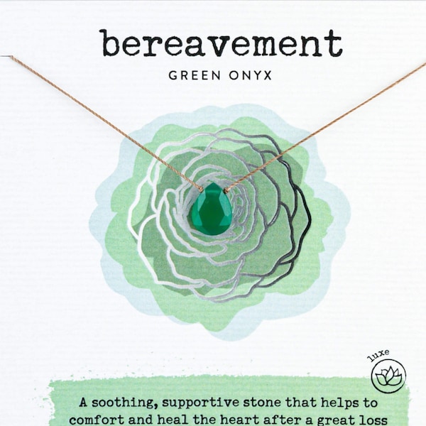 Green Onyx Luxe Necklace for Bereavement