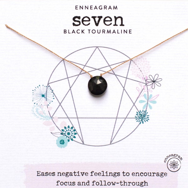 Black Tourmaline Enneagram Necklace for Type Seven