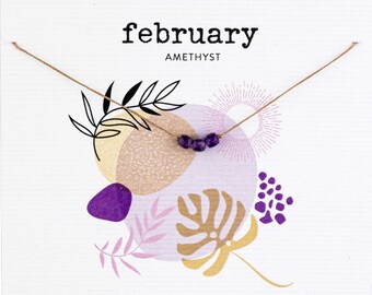 Amethyst February Birthstone Necklace