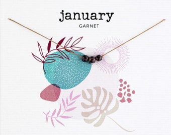 Garnet January Birthstone Necklace