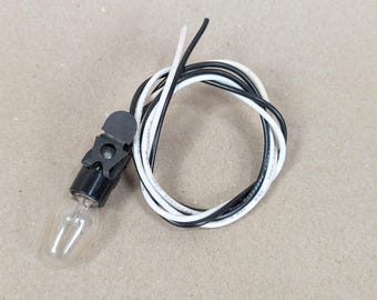 Vintage Waterbury Products Corp Clip-In Light Socket with Original Wiring Parts