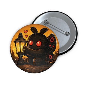 Broche de Homem-Mariposa | Broche fofo de Homem-Mariposa | Broche assustadoramente fofo | Broche de Criptídeo