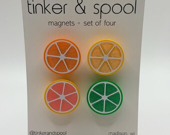 Citrus Fruit Magnets (set of 4)