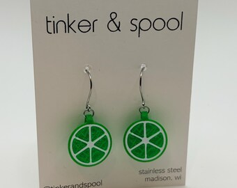 Lime Dangle Earrings
