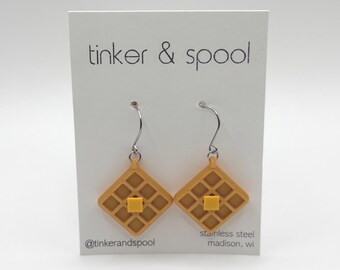 Waffle Dangle Earrings