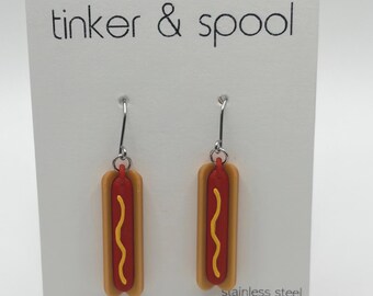 Hot Dog Dangle Earrings