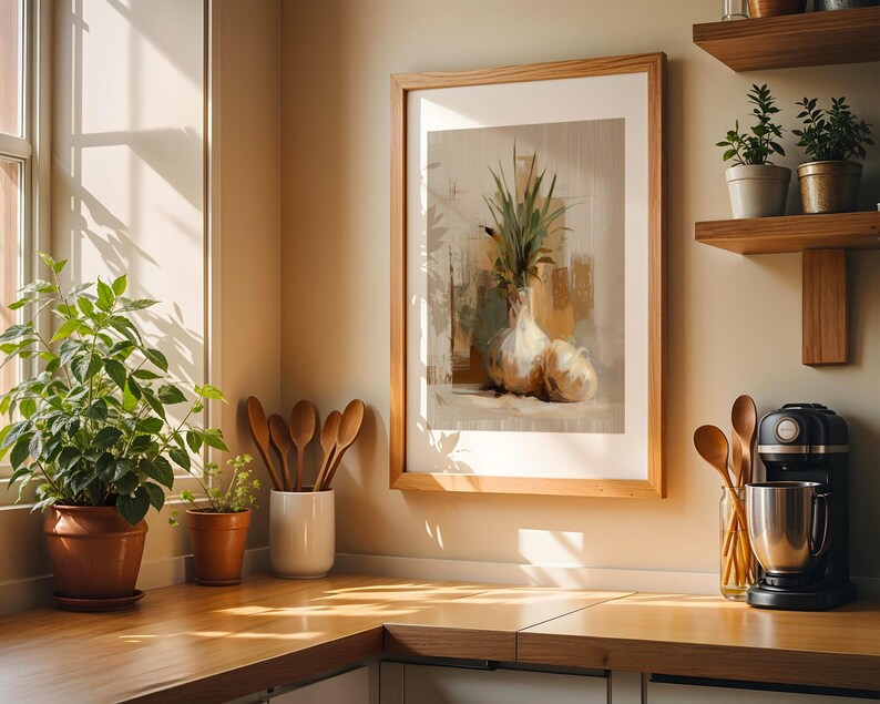 Rustic Onion Still Life Print, Neutral Farmhouse Kitchen Decor - Etsy