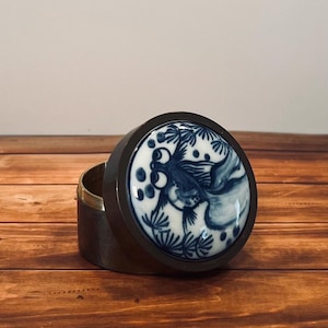 chinese lidded fish box Porcelain Fish Box