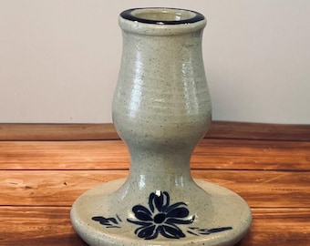 Williamsburg Pottery Factory Salt Glazed Candlestick Holder (2007)
