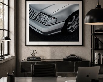 Monochrome Elegance | Black and White Print | Automotive Wall Art