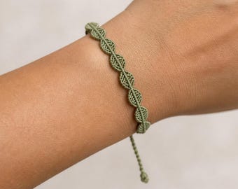 Patrón de pulsera de hojas de micromacramé / Pulsera de hilo estilo boho (Descarga en PDF)