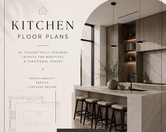 Kitchen Floor Plan Stamp Bundle | 20 Procreate Layouts (Digital Download)