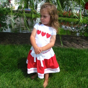 Girls Hearts and Cupcake Skirt with Embellished T-Shirt image 3