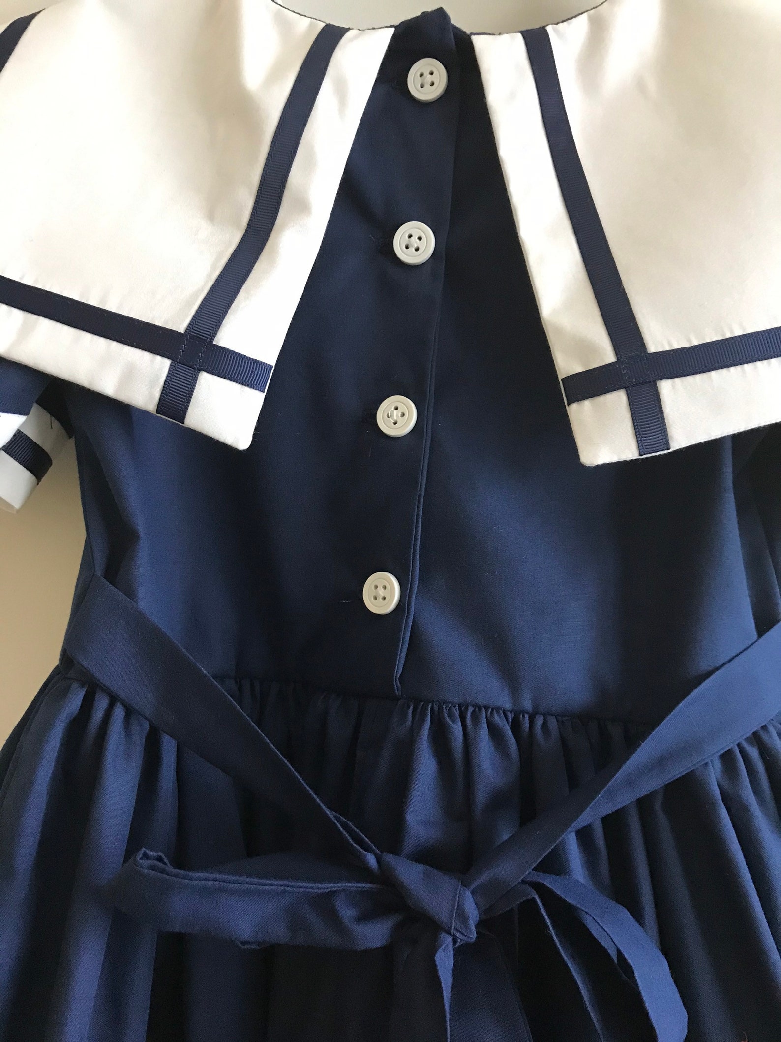 Girls Classic Sailor Dress - Etsy