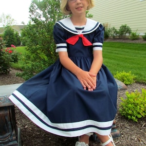 Girls Classic Sailor Dress