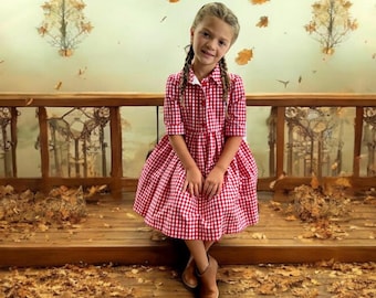 Libby Red Gingham Dress