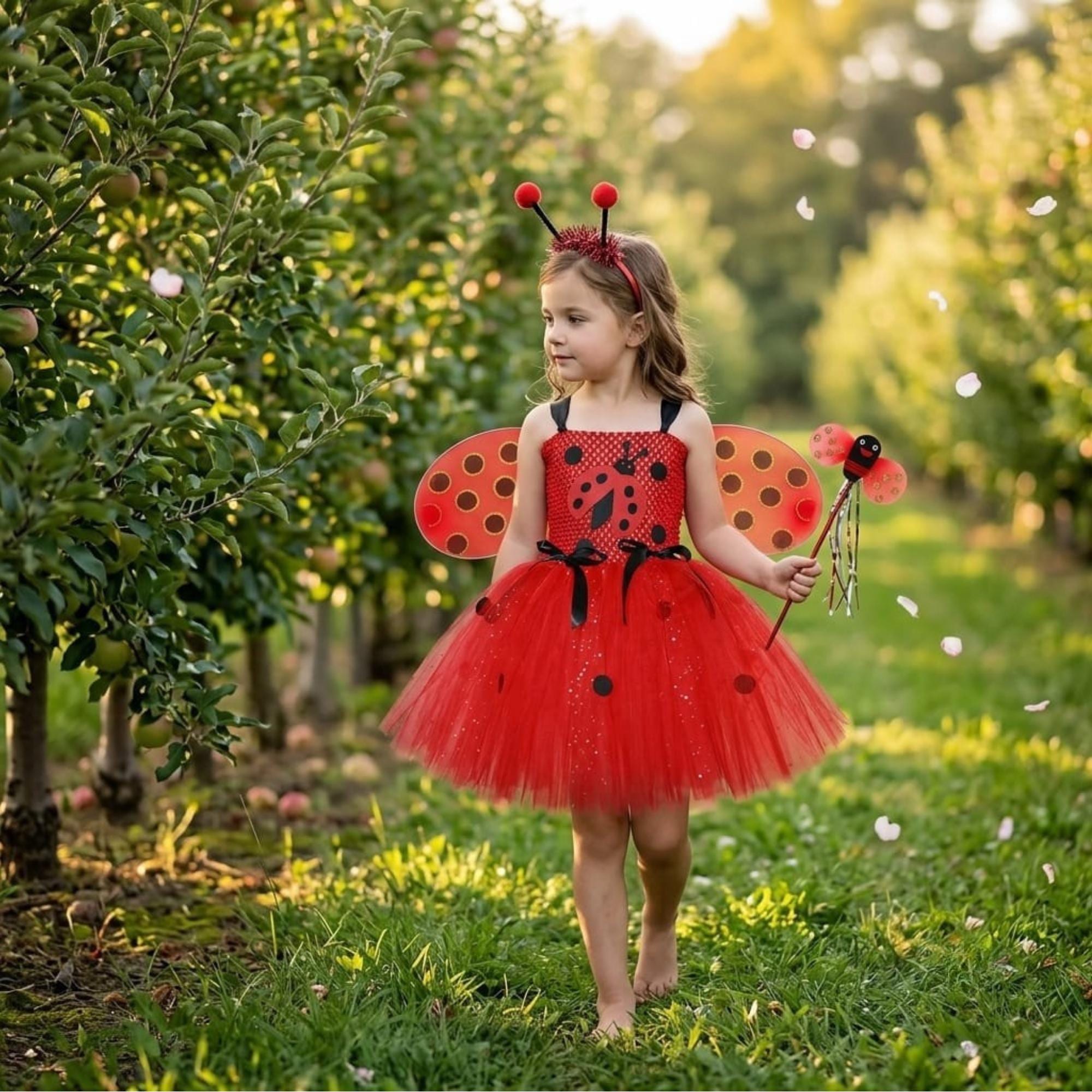 lady bird dresses Ladybird Girl Dress category::ComfyQueen
