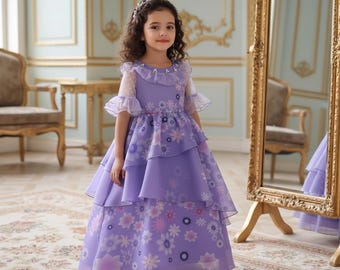 Girls Princess Isabella Costume | Toddler Lilac Encanto Cosplay Dress