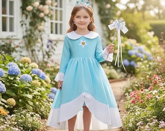 Rosalina Cosplay Costume for Girls – Kids Super Mario Inspired Princess Dress for Halloween & Birthday