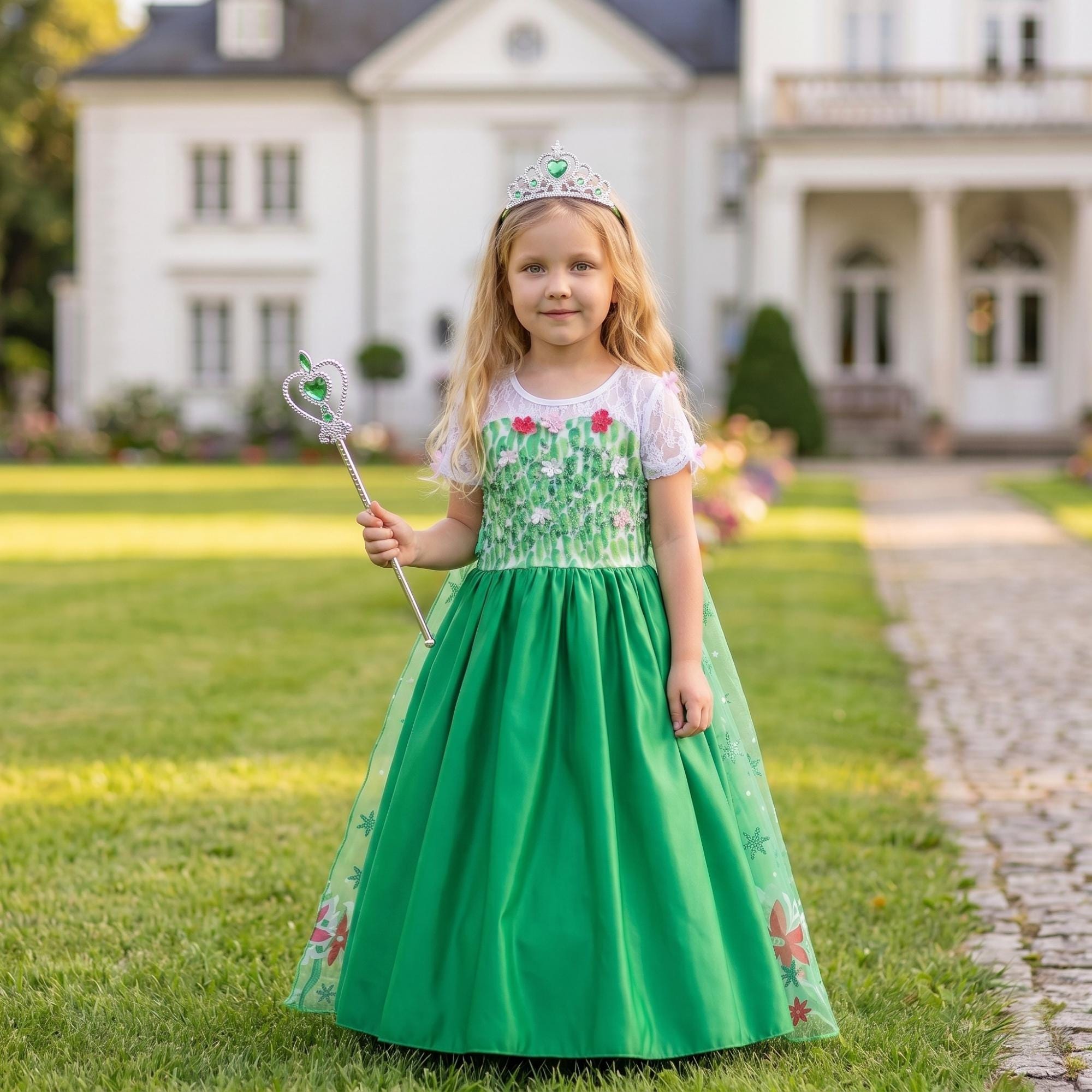 girls sage green dress Sparkly Sequined Tulle Floor Length Flower Girl A darling satin and Olive Green Embellished Mesh Color:Black+White under40