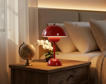 Handmade Cozy Bedside Night Light, Aesthetic Ambient Lamp for Bedroom, Soft Glow Table Decor, Warm Glow Gift Idea