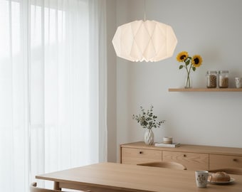 Origami Paper Lampshade - Modern Scandinavian Pendant Light for Cozy Interior Decor