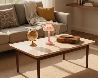 Cozy Vintage Mini Table Lamp | USB Rechargeable, Pastel Bedside Light for Home Decor, Touch-Controlled Design