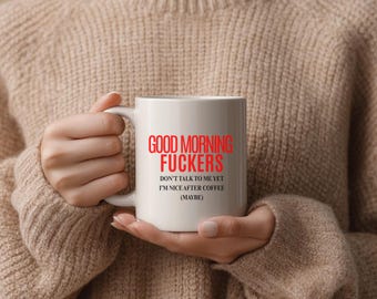 Sarcastic Coffee Mug, Funny Office Humor Cup, Ceramic Morning Gift