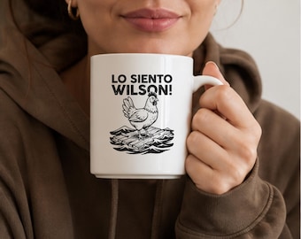 Funny Wilson Chicken Mug, Retro Humor Coffee Cup, Animal Lover Gift