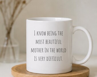 Personalized Ceramic Mug, Custom Text Gift for Mother, Funny Quote Cup