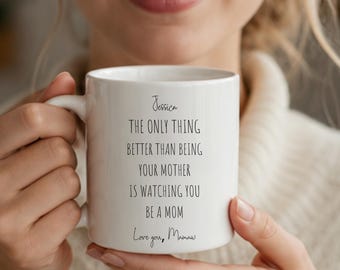 Personalized Coffee Mug, Gift for Daughter from Mom, New Mom Present, Ceramic Cup