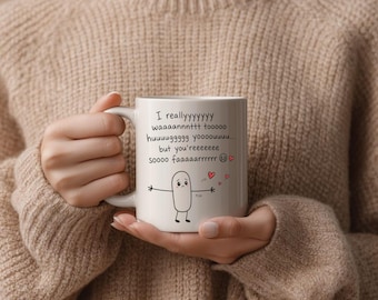 Personalized Long Distance Love Mug, Custom Name Coffee Cup, Romantic Gift