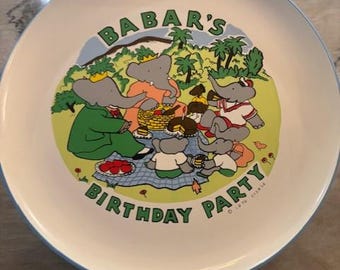Schmid-Babar’s Birthday Party- Vintage (1979) Musical Cake Stand - Original Tag