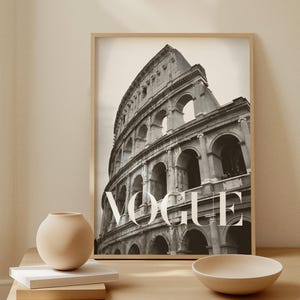 Aesthetic Rome Colosseum Poster | Ancient Roman Architecture Wall Decor | Italy Travel Landmark Print | Timeless Classical History Art
