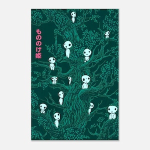 Princess Mononoke Anime Poster | Studio Ghibli Fantasy Forest Wall Art | Bold Miyazaki Aesthetic Print | Iconic Anime Fan Gift Room Decor image 5