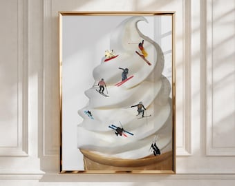 Werner Bronkhorst Ice Cream Poster | Contemporary Pop Art Wall Print | Playful Dessert Aesthetic Decor | Modern Editorial Room Art Poster