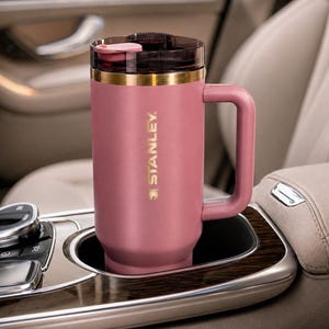 Stanley 40oz Quencher Tumbler, Dusty Pink Gold, FlowState Lid, Travel Mug bild 2