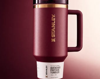 Vaso térmico Stanley de 1,2 litros (40 oz), color burdeos mate, de acero inoxidable, ideal para viajes.