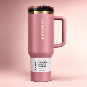 Stanley 40oz Quencher Tumbler, Dusty Pink Gold, FlowState Lid, Travel Mug bild 1