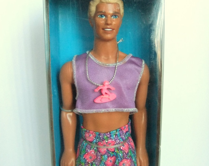 Ken Doll Mattel Glitter Beach Barbie Collection Surfer Ken Etsy