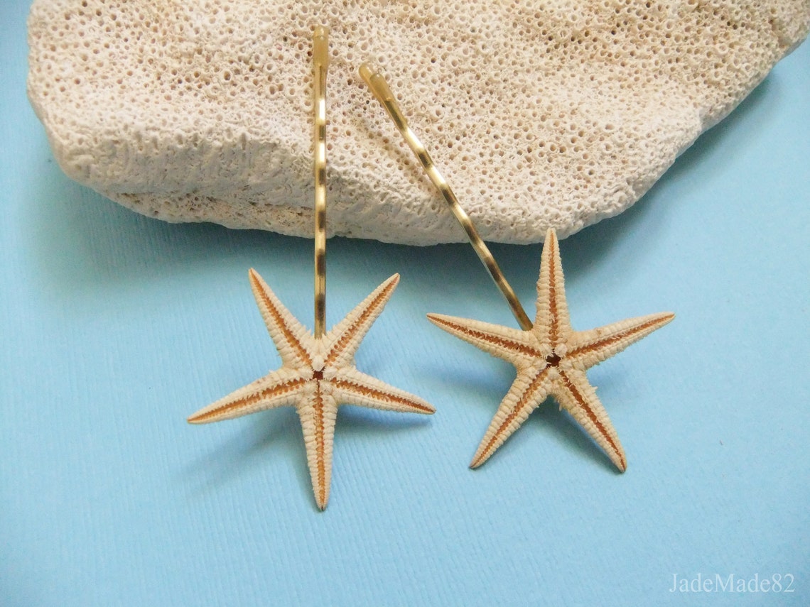 Summer Starfish Hair Pins Accessories Nautical Beach Wedding Etsy