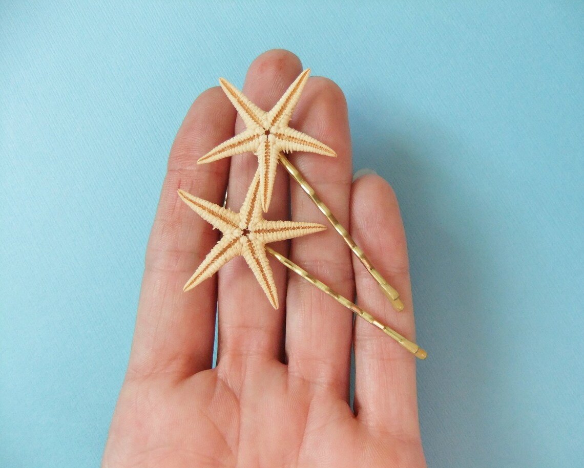 Summer Starfish Hair Pins Accessories Nautical Beach Wedding Etsy