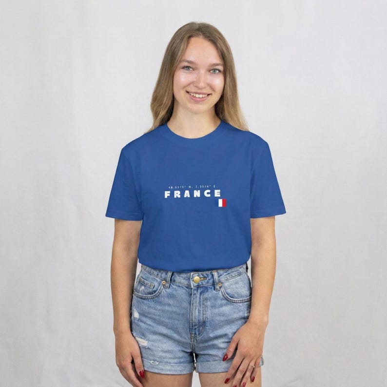 France Soccer Tee, Streetwear Fan Gift, Paris Coordinates Shirt, World Cup 2026 image 2