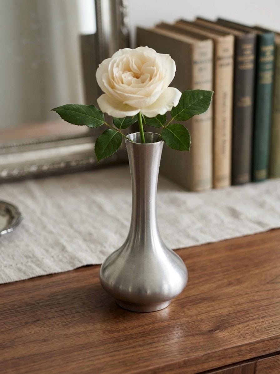 Pewter Vase Silver Selangor Vintage - Etsy