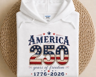 Sudadera con capucha del 250 aniversario de Estados Unidos, ropa patriótica de EE. UU., sudadera de la libertad 1776-2026