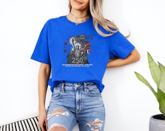 Patriotic 1776-2026 USA Semiquincentennial Graphic Tee, Stars And Stripes 4th of July, Liberty From Darkness Design Unisex T-Shirt