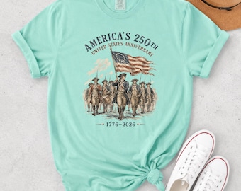 Comfort Colors america 250th anniversary shirt, patriotic history tee