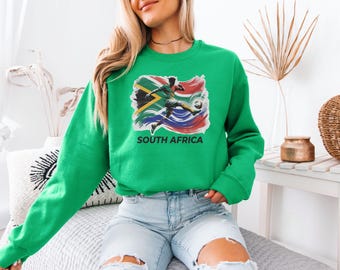 Soccer Shirt South Africa Football Fan, Patriotic Graphic Tee World Tournament Supporter Gift, Player Sports Jersey Style Unisex T-Shirt